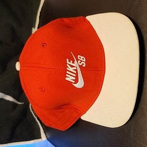 nike SB hat youth red white